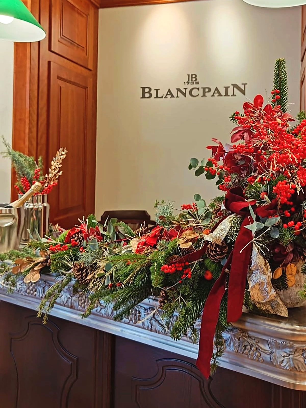 Événement Maison Fleurus — composition florale Blancpain